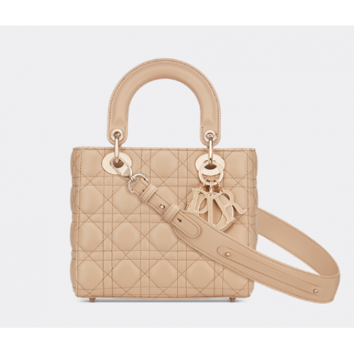 BORSA LADY DIOR MY ABCDIOR Pelle di agnello Cannage M0538O Beige