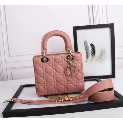 LADY DIOR MY ABCDIOR BAG Pelle di agnello Cannage M0538O Polvere di fiori di ciliegio