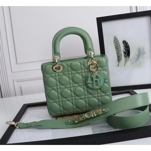 BORSA LADY DIOR MY ABCDIOR Cannage Agnello M0538O verde