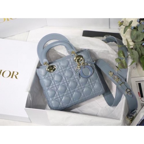 BORSA LADY DIOR MY ABCDIOR Cannage Agnello M0538O grigio