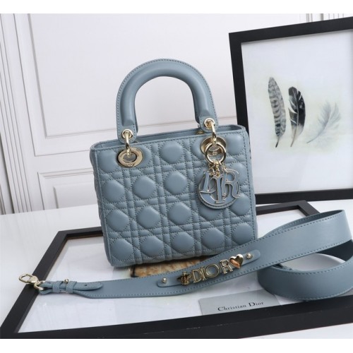 BORSA LADY DIOR MY ABCDIOR Cannage Agnello M0538O azzurro
