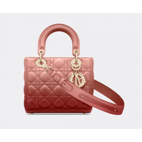 BORSA LADY DIOR MY ABCDIOR Pelle di agnello Cannage sfumata rosa M0538OS