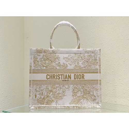 SHOPPER DIOR BOOK GRANDE Ricamo Dior Jardin d'Hiver con filo metallico dorato M1286