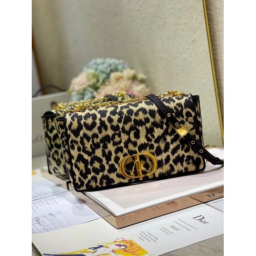 BORSA CARO DIOR GRANDE Beige Multicolor Mizza Velluto Ricamato M9243UT