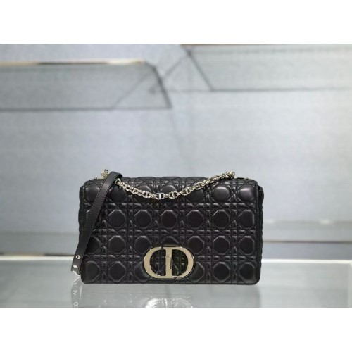 BORSA CARO DIOR GRANDE Morbida pelle di vitello Cannage M9243U nera