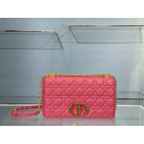 BORSA CARO DIOR GRANDE Morbida pelle di vitello Cannage M9243U rosa
