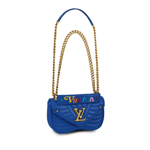 BORSA LOUIS VUITTON NEW WAVE CON CATENA PM M53924 Bleu Neon