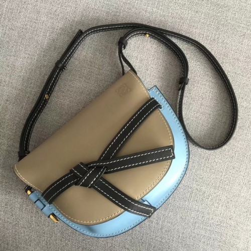 Borsa a tracolla Loewe Original Leather 8088 Albicocca azzurro