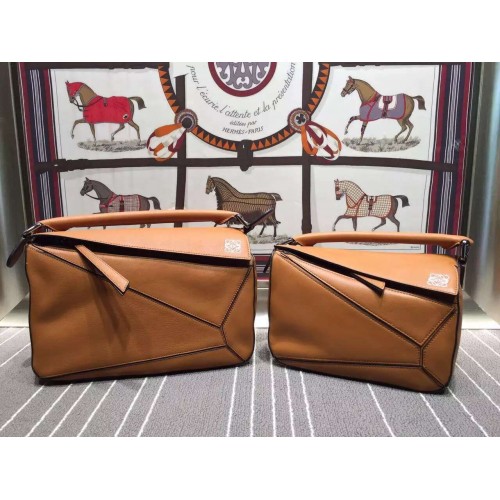 Borsa Loewe Puzzle Grande Originale In Pelle L9122 Marrone
