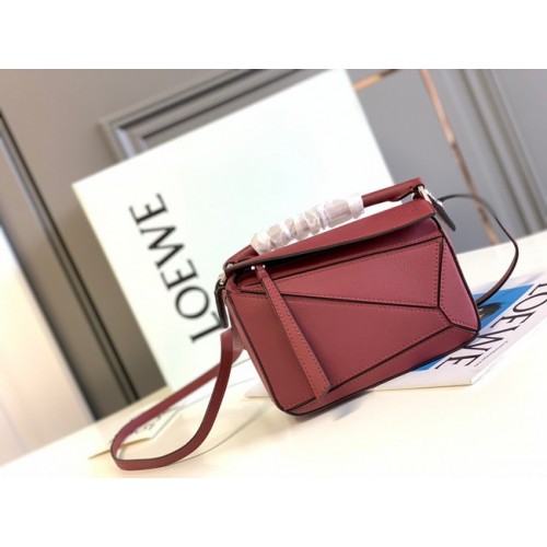 Borsa Loewe mini Puzzle in pelle originale 6124 rossa