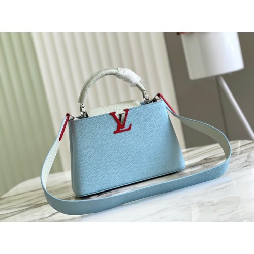 Louis Vuitton CAPUCINES BB M48865 azzurro e bianco