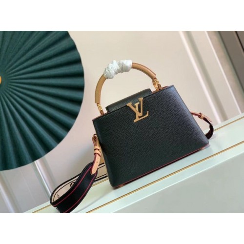 Louis Vuitton CAPUCINES BB M59266 Nero&Arizona Beige