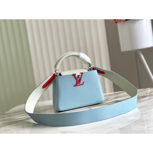 Louis Vuitton CAPUCINES MINI M59205 blu&bianco