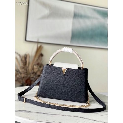 Louis Vuitton CAPUCINE MM M59872 Bianco&Nero