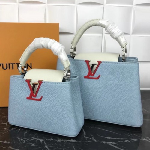 Louis Vuitton CAPUCINES PM M57519 azzurro e bianco