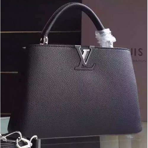 Borsa tote Louis Vuitton Capucines BB M94754 nera
