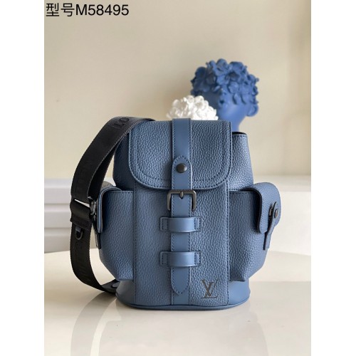Louis Vuitton Christopher XS Zaino in pelle Taurillon M58495 Navy