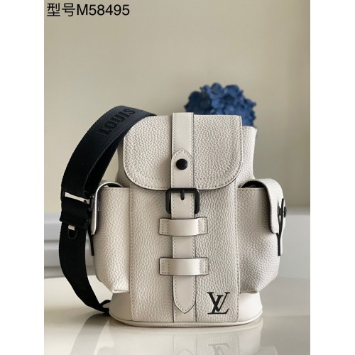 Louis Vuitton Christopher XS Zaino Taurillon Pelle M58495 Bianco