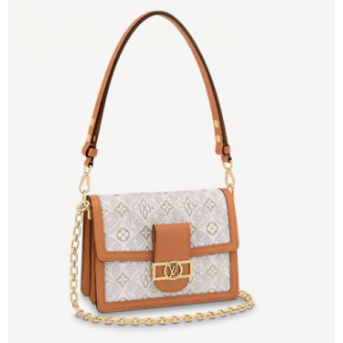 Louis Vuitton DAUPHINE MM M59483 Ecru Caramello