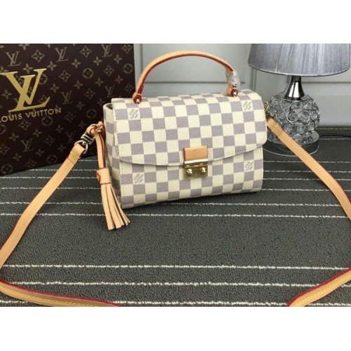 Borsa a tracolla CROISETTE in tela Louis Vuitton Damier Azur N41581