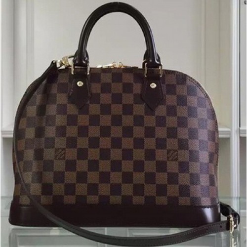 Borsa Louis Vuitton Damier Ebene Canvas ALMA MM N41247