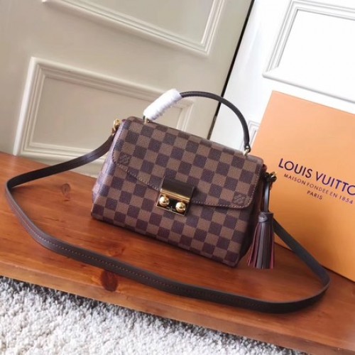Borsa Louis Vuitton Damier Ebene Canvas CROISETTE N53000