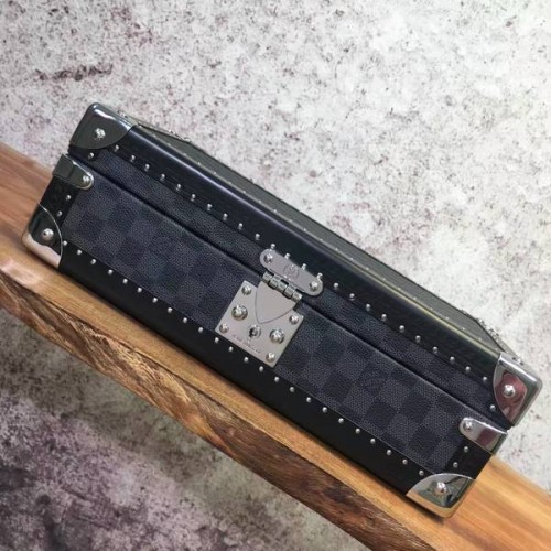 Scatola per orologi Louis Vuitton Damier Graphite Canvas 40664 nera