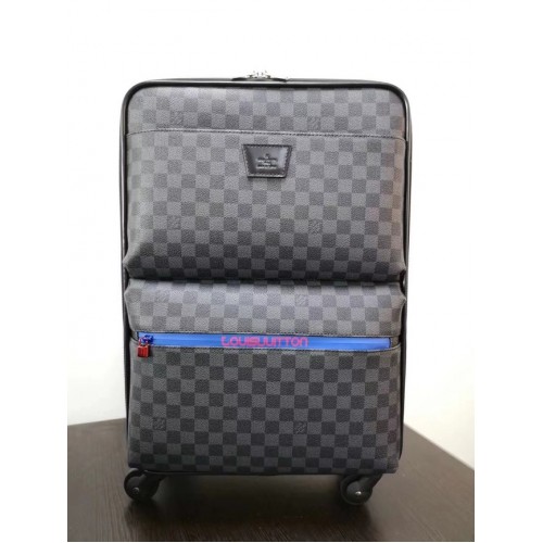 Louis Vuitton Damier Tela grafite Ruota universale Pegase 55 N41385 nera