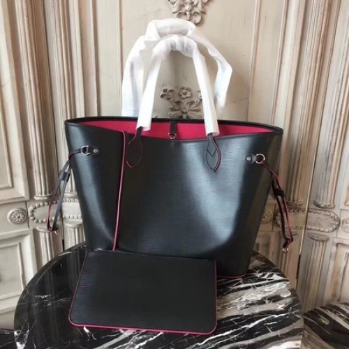 Borsa tote Louis Vuitton EPI in pelle 54185 nera e rossa