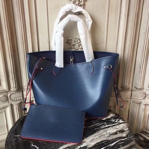 Borsa tote Louis Vuitton EPI in pelle 54185 blu