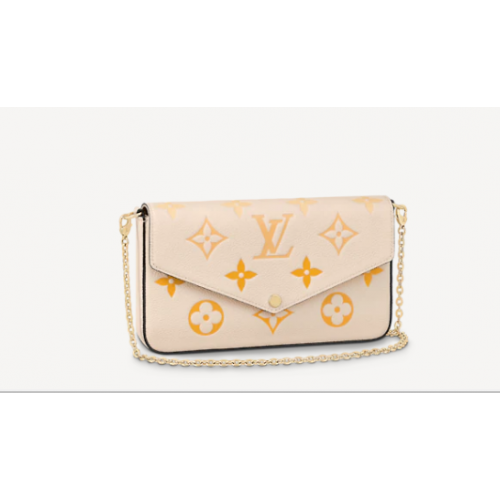 Louis Vuitton FELICIE POCHETTE M80498 Crema Zafferano