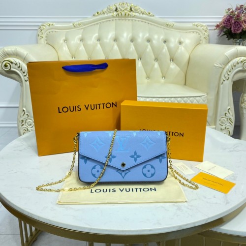 Louis Vuitton FELICIE POCHETTE M80498 Blu estivo