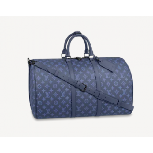 Louis Vuitton KEEPALL BANDOULIERE 50 M45731 Blu navy