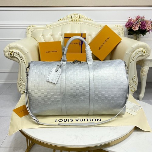 Louis Vuitton KEEPALL BANDOULIERE 55 M58041 argento