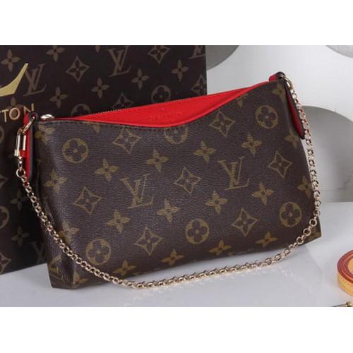 Louis Vuitton M41638 Monogram Canvas POCHETTE PALLAS Rosso