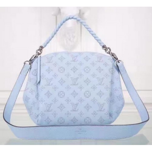 Borsa Louis Vuitton Mahina in pelle BABYLONE CHAIN BB M51223 blu