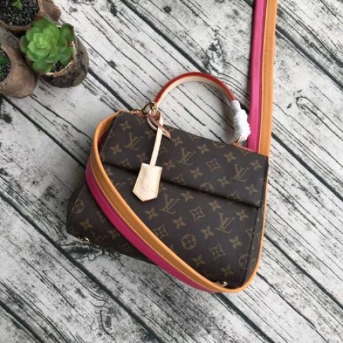 Tela monogramma Louis Vuitton CLUNY BB M42738 Arancione