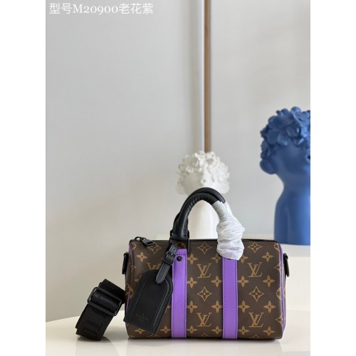 Louis Vuitton Monogram Canvas KEEPALL BANDOULIERE 25 M20900 viola