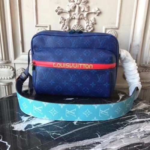 Borsa MESSNGER in tela monogramma Louis Vuitton 43845 blu