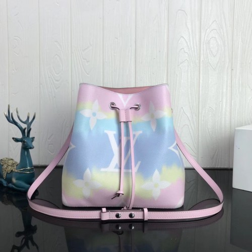 Louis Vuitton Monogram Canvas Neonoe Pelle originale M45126 Rosa e blu