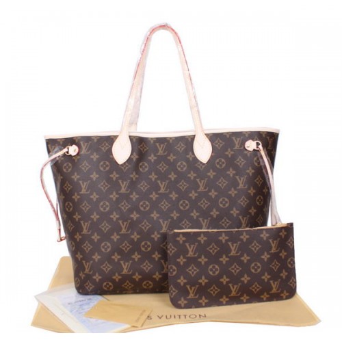 Tela monogramma Louis Vuitton Neverfull GM M40990 Beige