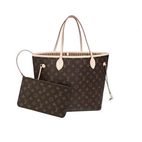 Tela monogramma Louis Vuitton Neverfull MM M40995 Beige
