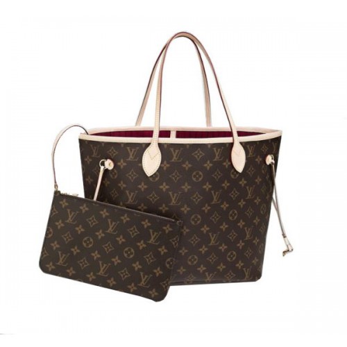 Tela Monogram Louis Vuitton Neverfull MM M40996 Fucsia