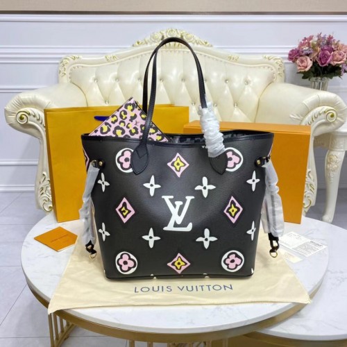 Tela Monogram Louis Vuitton Neverfull MM M45818 Nera