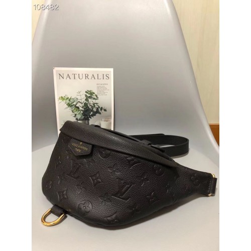 Borsa da cintura in pelle originale Louis Vuitton Monogram Canvas M55426 nera