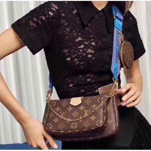 Louis Vuitton Monogram Canvas Original Leather M44823 blu