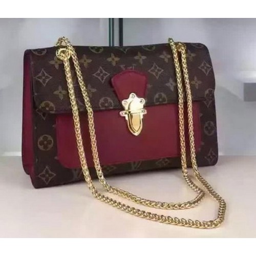 Borsa PALLAS CHAIN in tela monogramma Louis Vuitton M41731 bordeaux