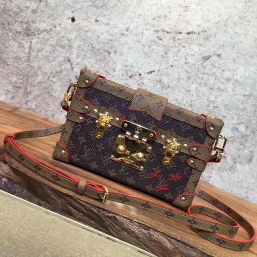 Tela monogramma Louis Vuitton PETITE MALLE M43117 Grano