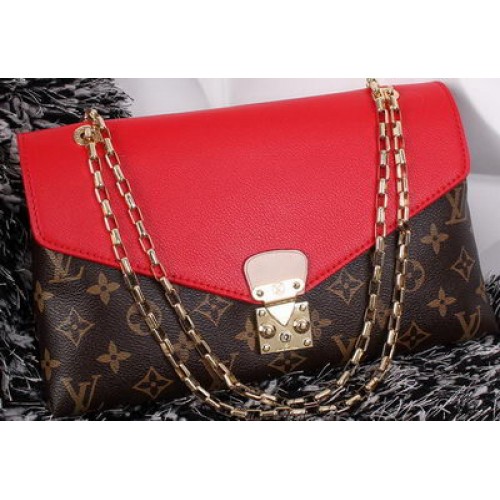 Borsa Louis Vuitton Monogram Canvas Pallas Chain Aurore M41200 Rossa