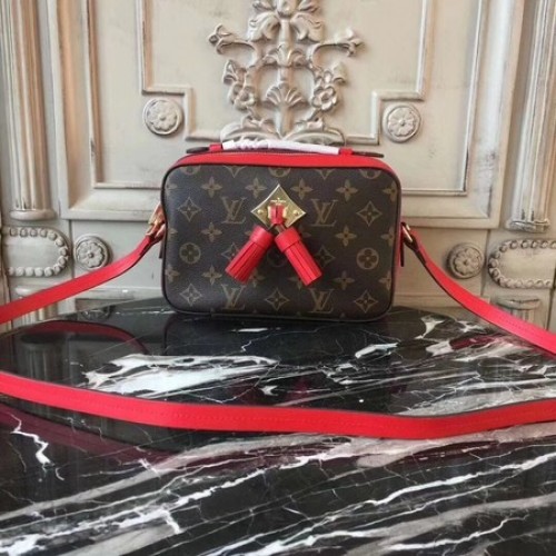 Borsa a tracolla in tela monogramma Louis Vuitton 44258 rossa